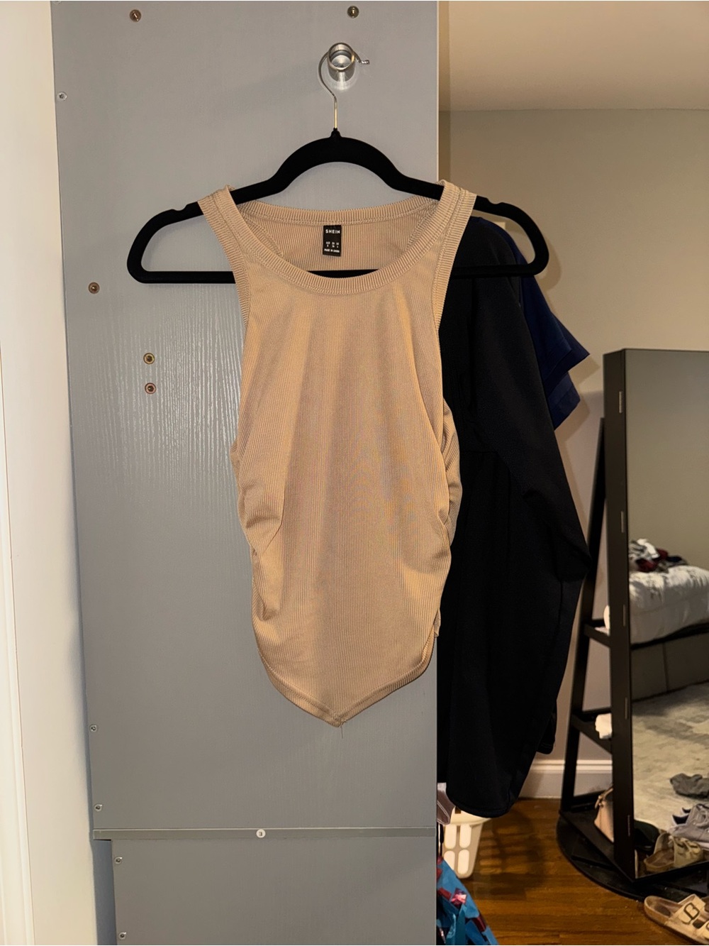 SHEIN Beige Ribbed Tank